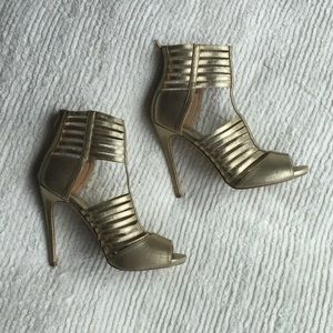 Strappy Gold Heels 9.5
